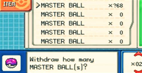 master ball cheat code for fire red